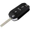 PHONILLICO - Cover per chiave per Peugeot 208 308 508 2008 3008 5008 Citroen C4 Cactus C5 C-Elysee - Plip telecomando a 3 pulsanti