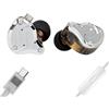 Yinyoo KZ ZS10 PRO - Cuffie con cavo USB C di tipo C, cuffie in-ear monitor, 4BA+1DD, 5 driver, auricolari con cavo USB C, suono Hi-Fi, bassi coinvolgenti, IEM per giochi (USBC con microfono, nero)