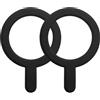QUARKZMAN Anello Adattatore Magnetica, 2Pezzi Anello Adesivo Magnetica in Pelle Kit di Conversione Universale per Ricarica Wireless a Magnetismo per Cover da Telefono, Nero