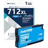 LCL Compatibile 712 712XL Ciano Alta capacità 29-ml Cartuccia d'inchiostro