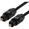 Techly 303133 Cavo Audio Ottico Digitale Toslink (SPDIF) M/M 1m ø 2.2mm Nero