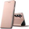 Verco Custodia a libro per Samsung Galaxy A27 5G, di alta qualità, con magnete integrato, in pelle PU, colore oro rosa