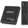 AGPTEK MKV media player 1080P HD Digital Media Player - MKV/RM - HDD SD/USB - HDMI Supporto HDMI CVBS e YPbPr uscita video con telecomando e l'adattatore di alimentazione 5V 2A