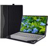 LIMIYUE Custodia per laptop Lenovo IdeaPad 5 2-in-1 14Q8X9 14AHP9 14IRH9 14IRU9 14IRU9 in pelle PU, custodia protettiva per notebook e accessori per PC (grigio scuro)