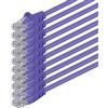 1aTTack.de 3.0m CAT.6 CAT6 Cavo Ethernet LAN 1000 Mbit/s, 10x - viola | Cavo patch Internet Cat 6, cavo LAN di rete, per switch, router, modem e patch panel