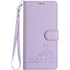 SEAHAI Cover per OPPO Reno 15 Pro 5G (Reno15 Pro) Portafoglio, Custodia con Carino Gatto in Rilievo Premium PU Pelle Antiurto Case con Kickstand/Slot per Schede/Protezione RFID, Viola