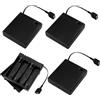 SopwMap 4 Pezzi Portabatterie AA con Interruttore USB, 4x AA 6V Supporto Batteria, 6V Custodia per Batterie AA in Plastica con Presa USB Femmina,per Auto RC, Luci LED, e Progetti Elettronici