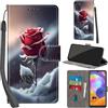 Haninsuze Cover per Samsung Galaxy A31, Rose | Pelle PU Portafoglio, Porta Carte, Magnetica, Libro, Antiurto Custodia
