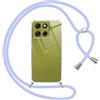 Pnakqil Cover per Motorola Moto G86 5G/Moto G86 Power 5G con Cordino, Trasparente Custodia con Laccio Tracolla Cellulare Girocollo Collana Protettiva per Motorola Moto G86 6,67, Viola