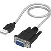 SABRENT Cavo da USB a Seriale [9 Pin] RS-232, Adattatore Prolifico PL2303 | 30 cm (SBT-USC1K)