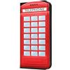 Mixroom - Custodia Cover Case a Libro per iPhone 12 Mini con Stand in Ecopelle Chiusura Magnetica Portafoglio Parte Interna in TPU Morbida Fantasia Cabina Telefonica Telephone M614