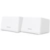MERCUSYS Halo H47BE(2-pack) Sistema Mesh Wi-Fi 7, Tri-Band fino a 9.3 Gbps, Banda 6GHz, 3 Porte 2.5Gbps WAN/LAN, Canali 320MHz, 4K-QAM, MLO,VPN, Copertura fino a 550 m², Configurazione facile