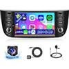 Hikity 6,2 Pollici Autoradio Android per Fiat Punto 2010-2016, per Fiat Linea 2012-2015, 2+64G Stereo Auto Carplay Android Auto GPS WiFi EQ BT FM RDS Mic Telecamera Retromarcia