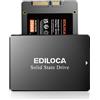 Ediloca ES106 256GB SSD SATA III 2.5 3D NAND Disco Rigido Interno, Fino a 550MB/s Lettura, Aggiorna Memoria PC o Laptop e Archiviazione (Nero)