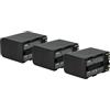 vhbw 3x batteria sostituisce Canon BP-955, BP-925, BP-975, BP-970G per videocamera camcorder (3900mAh, 7,4V, Li-Ion)
