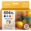 Tiorumcs Cartuccia d'inchiostro compatibile per Epson 604XL per Epson XP 2200 per Expression Home XP-3200 XP-4200 XP-4205 Workforce WF-2910 WF-2930 WF-2950 (1 nero, 1 ciano, 1 magenta, 1 giallo)