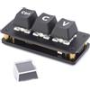 Waveshare RP2040 - Scheda di sviluppo a 3 tasti, Ctrl C/V Shortcut Keyboard per programmatore, RP2040 microcontrollore Chip, funzione tasti programmabile, porte Dual TypeC, Plug and Play, senza driver