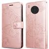 DENDICO Cover per Huawei Honor 50 Lite/Huawei Nova 8i, Portafoglio Custodia in PU Pelle per Huawei Honor 50 Lite/Huawei Nova 8i, Antiurto Cover a Libro con Slot per Carte, Oro Rosa