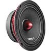 DS18 PRO-X6BM PRO Series - Altoparlante midrange da 16,50 cm, 250 Watt RMS, 500 Watt max 8 ohm con ogiva rossa, tutta voce - set da 1