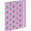 Baagl Cartellina portadocumenti per la scuola, formato A5, 23 x 17 cm, per bambini con elastico e alette interne, raccoglitore con elastico, per ragazze (lavanda)