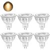 Boxlood 5W Lampadine GU5,3 LED MR16 12V Faretti Luce 3000K Bianco Caldo, Equivalente a 50W Alogena, 450LM 40 Gradi Non-Dimmerabile Confezione da, 6 Pezzi
