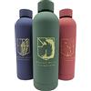 JAW REX Borraccia per acqua in acciaio inox, 500 ml, thermos per caffè e tè, 24 ore, calda per 13 ore, Attack on Titan Design (police militare, verde)