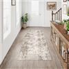 HUGEAR Tappeto Corridoio Antiscivolo 60x180cm Marrone Grigio | Lavabile in Lavatrice, Astratto, Naturale, Pelo Corto, Cucina, Cameretta, Scendiletto, Lungo