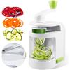BORDEAG Spiralizzatore Di Verdure, Affettatrice A Spirale Per Verdure 4 In 1, 4 In 1 Taglia Zucchine Spaghetti, Attrezzo Per Zucchine, Cetriolo, Patate, Cipolla