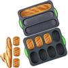 YXIAOO Stampo Baguette, Stampo per Baguette Mini Baguette，Teglia Forno per Baguette，Stampo da FornoPane ，Pane Francese Forato Teglia,Mini Teglia da Forno Antiaderente