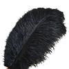 Sowder Piume di struzzo Sowder, 10 pezzi, 30-35 cm, decorazioni di nozze o per la casa Black