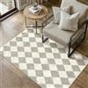 PureCozy Tappeto Salotto 80x150cm Grigio Geometrico | Antiscivolo, Camera da Letto, Grande, Tappeti, Moderno, Geometric, Rombo, Carpet, Soggiorno, Cameretta, Ufficio, Pelo Corto