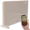 VONROC Termoconvettore Elettrico 2000W Smart WiFi - Pannello in Vetro Temperato, Display LED, Controllo da App, Timer, Termostato, 2 Livelli di Potenza, IP24, Montaggio a Parete o Pavimento