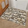 MULERN Tappeto Porta 80x120cm, Moderno Arte Tappetino per Porta Ingresso, Rock Stonewall Lavabile Tappetino, Robusto Antiscivolo Grigio terroso Zerbino, Corridoio, Cucina, Camera Zerbino