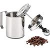Newaner 500 ml Montalatte,schiumalatte in acciaio inox doppia rete manuale Latte Creamer Schiuma di latte