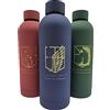 JAW REX Borraccia in acciaio inox, 500 ml, thermos per caffè e tè, 24 ore, calda per 13 ore, adatta per l'isolamento sottovuoto, design Attack on Titan (Scouting Legion, blu)