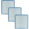 vhbw 3x filtro sostituisce Miele 7364560, SF-H10 per aspirapolvere - filtro HEPA aria di scarico bianco/azzurro