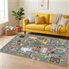 JynxtoyZeal Tappeto Stradale Tappeto Rettangolare Antiscivolo Tappeti Morbido e Accogliente Tappeti in Velluto Cristallo Stampato Colourful Area Rug per Decorare e Giocare Nella Cameretta dei Bambini 80 × 120 cm