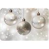 BEEOFICEPENG Zerbino per Esterni, Zerbini Antiscivolo per Ingresso Interno Stampati con Palline di Natale Argento, Tappeto per Patio Esterno 40x60 cm