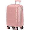 CRUW Bagaglio a Mano, Serratura TSA Approvata, Ruote Doppie Spinner Silenziose Espandibile Valigia Leggera - Una volta Espansa 56x45x25 cm, Limite Cabina per easyJet, BA, Jet2 e altre compagnie