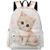 TPISLI Zaini Cat Studenti Scuola Media Zaino Scolastico Animal Kitten Alunni Scuola Media Cartella Scolastica Leggero Resistente Tempo Libero Gita Uso Quotidiano