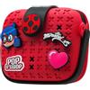 Miraculous Ladybug - Borsa Rossa Pop n' Swop per Ragazze e Donne, con 4 Spille Intercambiabili, Manico e Cerniera, Borsa a Mano Leggera, Resistente e Impermeabile (Wyncor (Zag Play))