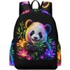 TPISLI Zaino Scolastico Panda Bambine Classe 3 Zaino Scolastico Cute Panda Ragazzi 10-15 Anni Cartella Elementare Leggero Resistente Regalo Scuola Uso Quotidiano