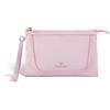 Braccialini Milly Compatta ma capiente, questa pochette misura M in nylon unisce praticità e stile in un design essenziale. Il nero è illuminato dal pannello stampa leopardata e dai profili rosa a