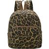 Generic Piccolo zaino da donna, leggero e trapuntato, mini zaino da viaggio con cinghie regolabili, zaino casual per palestra, uso quotidiano, Leopard, S, Casual