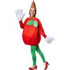 dressforfun Costume Mela Adulti unisex | Parte superiore a maniche lunghe, trendy, a forma di mela | Divertenti guanti di grandi dimensioni | Con copricapo (L | no. 301647)