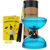Diabolo Freizeitsport Set da giocoliere Pro con Diabolo a cuscinetti a sfera (trasparente turchese), corda di ricambio (160 cm), bacchette in alluminio e istruzioni stampate