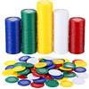 Skylety 1000 Fiches da Poker in Plastica per Bambini Matematica 2,2 cm | Carte Vuote, per Ricompensa, per Bambini, 5 Colori, per Gioco, Apprendimento, Matematica, Conteggio, Bingo
