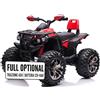Mondial Toys Quad Elettrico 4x4 per Bambini 12V con 4 Potenti Motori Batteria Potenziata 12V - 14Ah Jungle ATV Ruote Grandi 36 cm Ammortizzatori Reali Luci LED Carico 30 kg Rosso