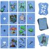 Paladone, Carte da gioco impermeabili di Minecraft con custodia decorata in rilievo, con licenza ufficiale, mazzo standard con personaggi rappresentati, giochi per ragazzi e gamer