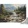ISVMBMYGRWOw Cascata di Montagna Puzzle 1000 Pezzi Puzzle per Adulti Paesaggio Naturale 52x38cm/1000pcs